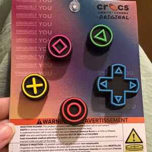 New Crocs Jibbitz Light Up Gamer 5pc Set